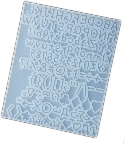 Molde de silicona pequeño de resina flexible con forma de letra y número, fácil de liberar, perfecto para llavero y resina con números artísticos