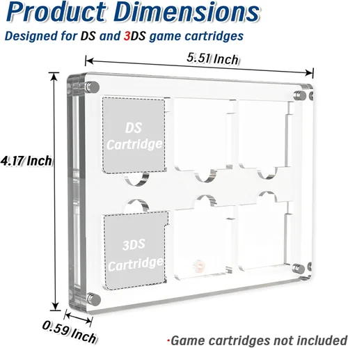 Miniatura 2 de Estuche de exhibición de cartuchos de videojuegos, compatible con soporte para tarjetas Gameboy Advance, marco acrílico magnético para colección