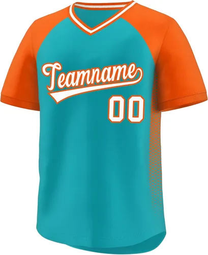 Camiseta de béisbol personalizada con cuello en V para hombres, mujeres y jóvenes, camisetas de béisbol personalizadas con costuras o estampadas,