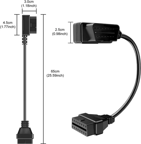 Miniatura 7 de Foxwell NT726 OBD2 escáner y OBDII 16 Pin extensión de diagnóstico Convertir cable, todo el sistema lector de código herramienta de diagnóstico