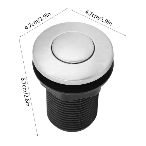 Miniatura 2 de Chatarra de basura de 1.260 in, kit de manguera neumática con botón automático de autobloqueo, fácil de instalar