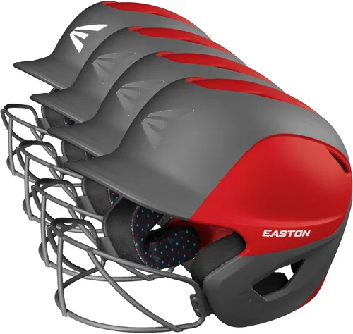 Miniatura 8 de Easton Casco de bateo Ghost con máscara Sóftbol de lanzamiento rápido Mate de dos tonos Múltiples estilos Negro/Carbón