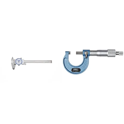 Miniatura 8 de Fowler, 52-008-706-0, calibre dial de acero inoxidable resistente a golpes, rango de medición 0 a 6 pulgadas, intervalo de graduación 0,001