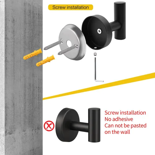 Miniatura 2 de Mdvora Paquete de 2 ganchos dorados cepillados, ganchos de baño de acero inoxidable SUS304 para dormitorio, cocina, hotel, oficina