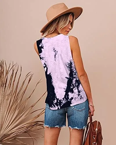 Miniatura 2 de Camiseta sin mangas ETCYY, con cuello en V, para mujer, con lindo estampado