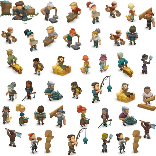 Miniatura 8 de IELLO: Little Town: Artisans Expansion - Juego de mesa de estrategia, táctico e interactivo, más edificios y objetivos, juego familiar, a partir