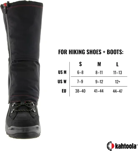 Miniatura 5 de Kahtoola LEVAgGaiter - Polainas altas GTX, impermeables, protección Gore-TEX para zapatos y botas para montañismo, senderismo fuera de pista