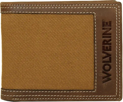 Miniatura 60 de WOLVERINE Billetera plegable de lona/cuero para hombre