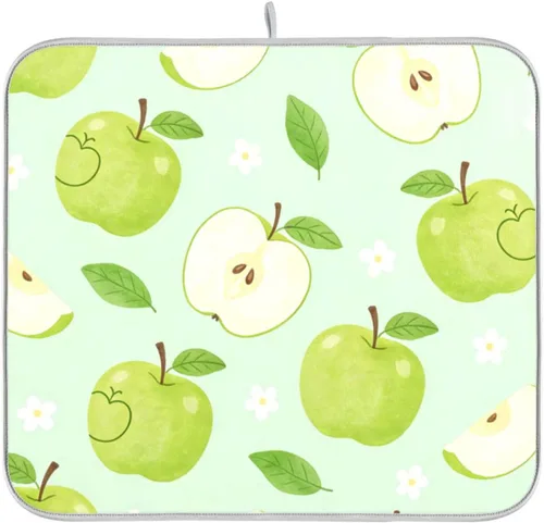 Miniatura 18 de Tapete de secado de platos para encimera de cocina, tapete de secado de platos, tapete escurridor de platos, almohadilla de microfibra absorbente