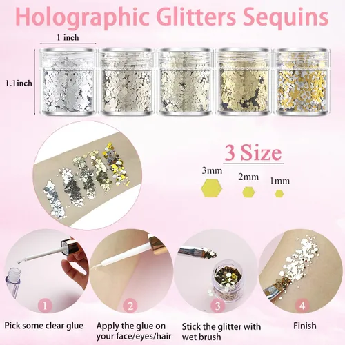 Miniatura 5 de Gemas de diamantes de imitación para el cabello con pegamento de maquillaje, parte trasera plana, joyas coloridas de cristal medio redondo perla