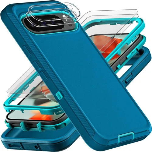 Miniatura 7 de YKHJKLEC Funda para Google Pixel 10 Pro XL, grado militar 3 en 1, resistente a prueba de golpes, caídas y polvo, con 2 protectores de pantalla