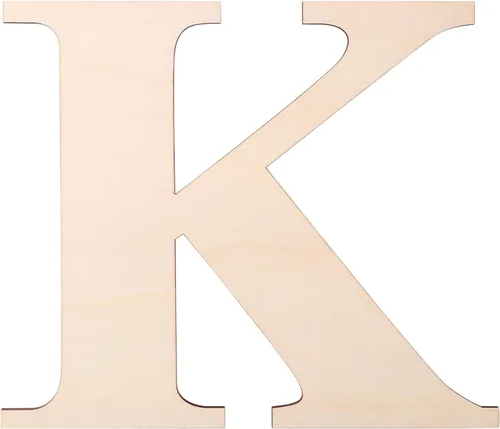 Miniatura 17 de Letra de madera de 12 pulgadas, letras de madera para decoración de pared, letras de madera en blanco sin terminar de 1/5 pulgadas para decoración
