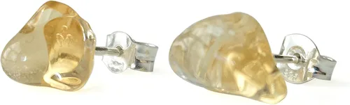 Miniatura 15 de Pendientes de botón de cristal de piedra natal para mujer y hombre - Plata esterlina