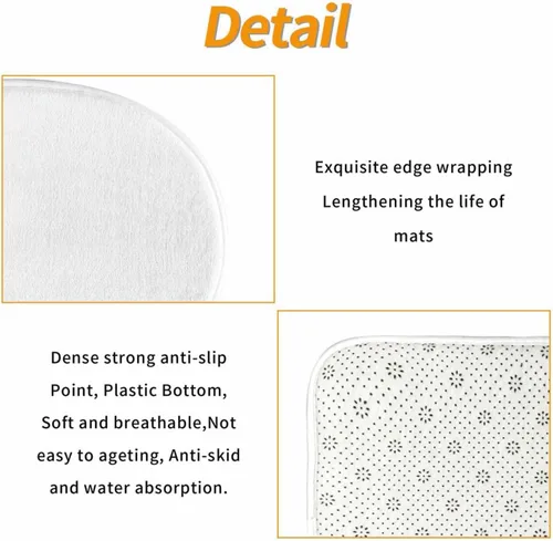 Miniatura 6 de HAOGEILI - Tapetes de baño personalizados absorbentes de agua, antideslizantes, lavables, juego de 3 piezas para alfombras de inodoro, tapetes