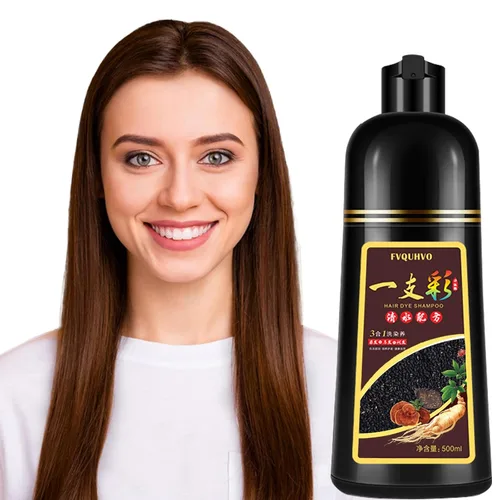 Miniatura 11 de Yocisku Champú de tinte para cabello negro 3 en 1 para hombres y mujeres, color de cabello para cobertura del 100% de las canas, champú para canas