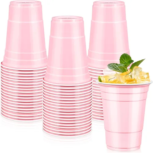 Miniatura 14 de LANLISA 50 vasos de plástico verdes, vasos desechables de 16 onzas, vasos para beber para el día de San Patricio, suministros de fiesta de Navidad
