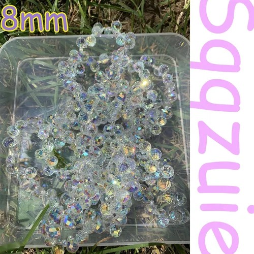 Miniatura 3 de 90 cuentas de cristal de lágrima de 0.315 pulgadas (0.315 in), cuentas brillantes para hacer joyas, atrapasoles, candelabros, aretes, collares