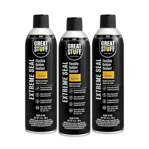 Great Stuff™ Extreme Sellador en aerosol 3-Pack - Negro - 14 onzas - Aerosol