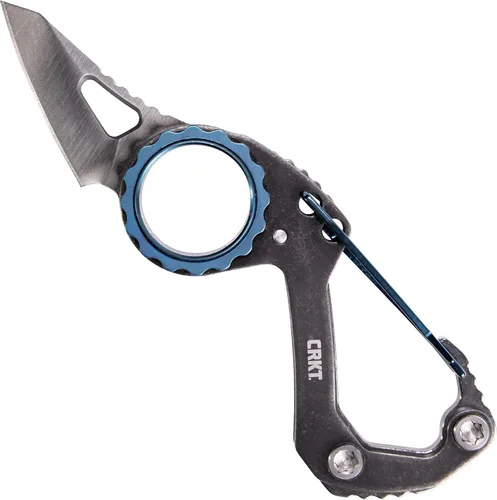 Miniatura 9 de CRKT Compano EDC Cuchillo de bolsillo: Compano para llevar todos los días, junta deslizante, hoja de satén lavado a la piedra negra, mango de acero
