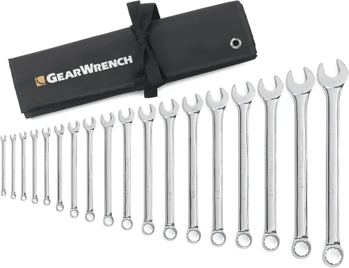 Miniatura 6 de GEARWRENCH 81902 Juego de llaves combinadas de 15 piezas de 12 puntos, patrón largo, métrico