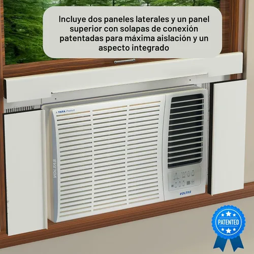 Miniatura 2 de Paneles de aislamiento envolvente Breeze Stop con aislamiento lateral blanco para unidad de aire acondicionado de ventana cubierta de aire