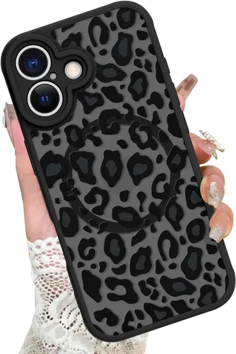Miniatura 54 de KANGHAR - Funda para iPhone 11 [Compatible con Magsafe] Patrón estampado de leopardo Lindo guepardo Funda protectora magnética para niñas, mujeres