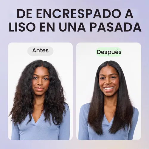 Miniatura 6 de Wavytalk Plancha plana de ventilación de 1.75 pulgadas de ancho para cabello húmedo o seco, alisador con doble voltaje que deja un aspecto suave