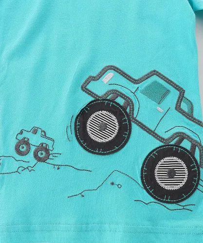 Miniatura 4 de Bumeex Conjunto de camiseta y pantalones cortos de algodón de manga corta para niños pequeños 1-7 años
