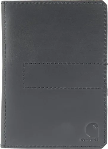 Carhartt Carteras de cuero Craftsman para hombre, disponibles en varios estilos y colores, color negro (cuaderno)