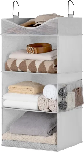 Miniatura 11 de StorageWorks Organizador colgante de armario, estantes colgantes de armario de 3 estantes con estante superior, 15 ¾ de ancho x 12 pulgadas