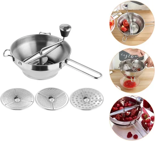 Miniatura 7 de UPKOCH Mezclador manual de papas y triturador de alimentos de acero inoxidable para puré de papas, batatas, verduras, herramienta de cocina, 12.99 x