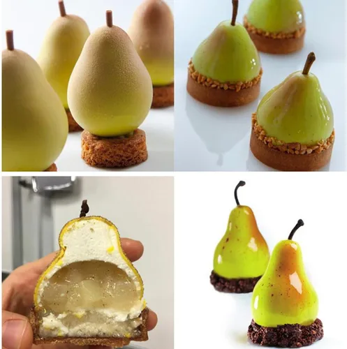 Miniatura 5 de Moldes de silicona en forma de pera, herramientas de decoración de pasteles, utensilios para hornear, mousse de postre francés, molde para hornear