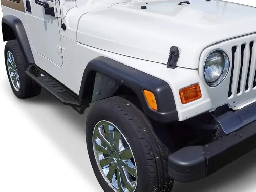 Miniatura 2 de APS iArmor Escalones Laterales de Acero Inoxidable para Jeep Wrangler 1987-2006 (Resistente, Recubierto en Polvo Negro)