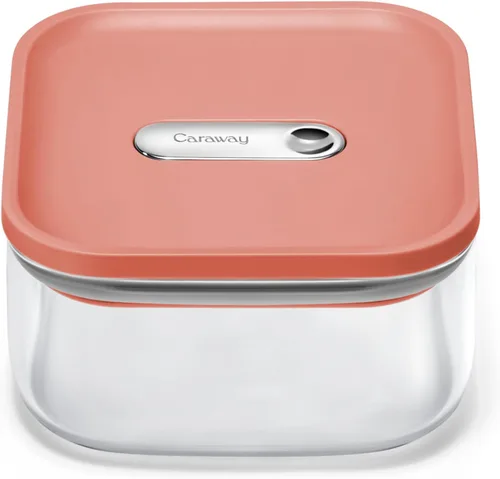 Caraway 1 qt de vidrio Contenedor hermético de almacenamiento de alimentos con tapa – Contenedor de almacenamiento de cocina sin tóxicos, sin BPA –