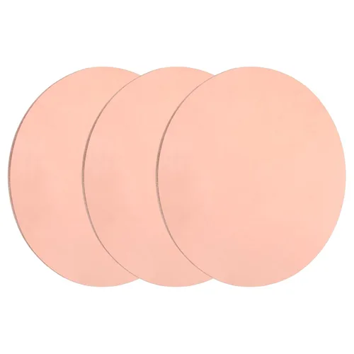 Miniatura 36 de uxcell 3 placas redondas de cobre, 0.08 pulgadas de grosor, 2.4 pulgadas de diámetro, chapa de metal de cobre puro T2, disco redondo de cobre T2