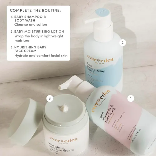 Miniatura 3 de Evereden Crema facial nutritiva para bebé, 1.7 onzas, loción facial no tóxica y sin fragancia Crema hidratante para bebés rica y no grasa