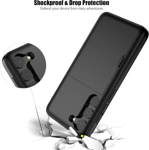 Miniatura 5 de Nvollnoe Funda para Samsung S23 con tarjetero 5G de 6.1 pulgadas, delgada, de doble capa, resistente, protector para Galaxy S23, funda con ranura