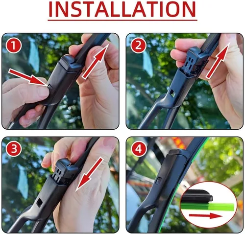 Miniatura 6 de Compatible con Audi A6 C7 2011-2018 26 + 21 pulgadas + 16 pulgadas limpiaparabrisas delantero trasero escobillas, escobillas, accesorios de cortador