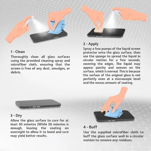 Miniatura 4 de ProofTech SPRAY ON Protector de pantalla de vidrio líquido para hasta 10 dispositivos, resistente a arañazos y grietas, nanoprotección para todos