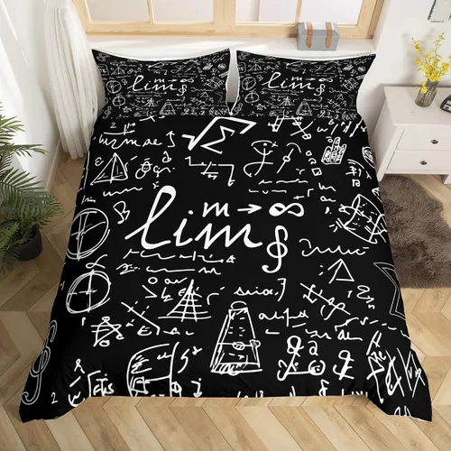 Miniatura 17 de Erosebridal Juego de ropa de cama con temática científica tamaño individual para niños y niñas, adolescentes, regalos de regreso a clases, funda