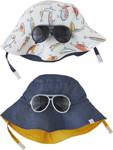 Miniatura 2 de Mud Pie Boys' Baby Sun Hat and Sunglasses Set