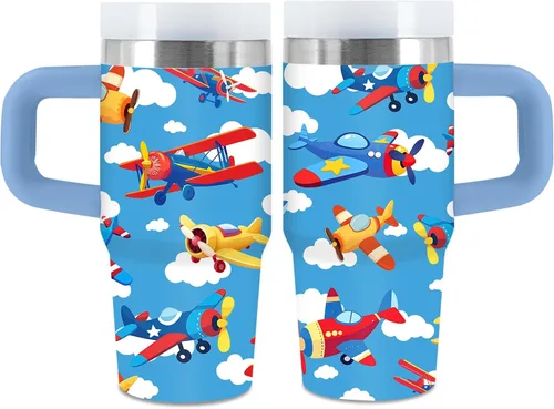 Miniatura 20 de Vaso de 405 ml para niños con alfabeto de animales con asa, popote y tapa, vaso aislado de acero inoxidable, cosas con letras del abecedario