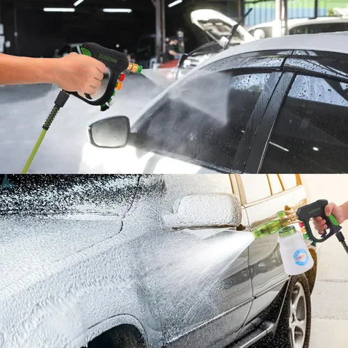 Miniatura 2 de DUSICHIN Pistola de lavado a presión con cañón de espuma, kit de lavado de autos de 4000 PSI, rociador de lanza de espuma de nieve con conector