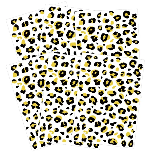 Miniatura 2 de Tatuajes temporales con estampado de leopardo, 6 hojas de calcomanías realistas de piel de leopardo para adultos y niños, perfectas para Halloween