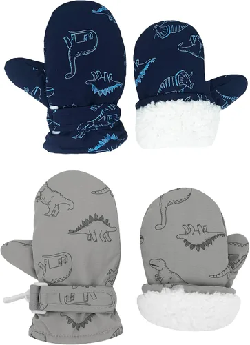 Miniatura 18 de Urban Virgin Guantes de invierno para bebés y niños pequeños, con forro polar, cálidos, impermeables, guantes de nieve para niños y niñas