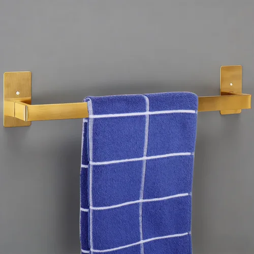 Miniatura 15 de Toallero de Baño Autoadhesivo, Sin Perforación Estante para Toallas Fácil de Instalar, Soporte para Toallas de Mano Hecho de Acero Inoxidable Níquel
