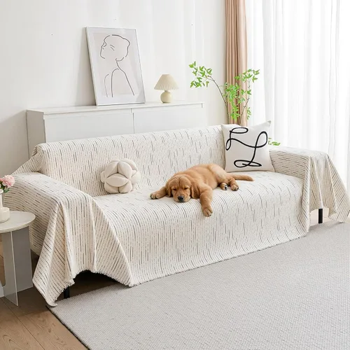 Miniatura 22 de MYSKY HOME Fundas para sillón, funda para silla reclinable, color beige, fundas de sofá para sofá modular en forma de L, fundas de sofá de gran