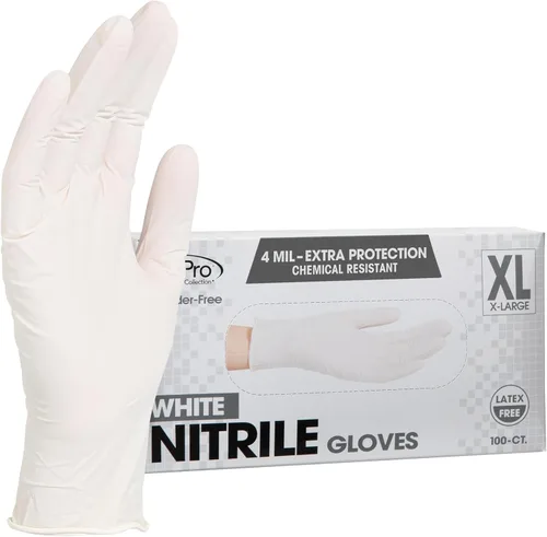 Miniatura 30 de ForPro Disposable Nitrile Gloves, Chemical Resistant, Powder-Free, Latex-Free, Non-Sterile, Food Safe, 4 Mil Negro