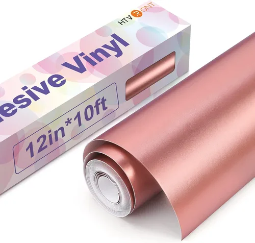 Miniatura 8 de HTVRONT - Vinilo azul claro permanente - Rollo de vinilo adhesivo azul claro brillante de 12 pulgadas x 14 pies compatible con máquina de corte