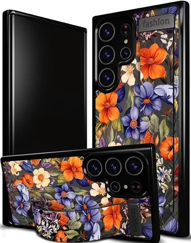 Miniatura 14 de Compatible para Samsung Galaxy S23 Funda Bonita con Correa Soporte Dedo Kickstand, Fundas de Silicona Geniales de Diseñador Funda Cover - Mariposa